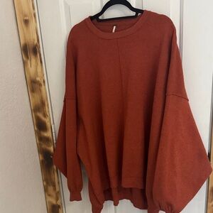 Free People Terracotta Crew Neck Sweater